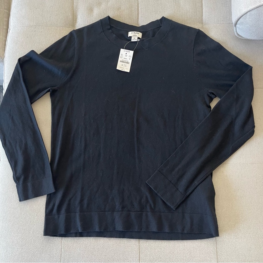 J. Crew Midnight Black Long sleeve Teddie Sweater Medium